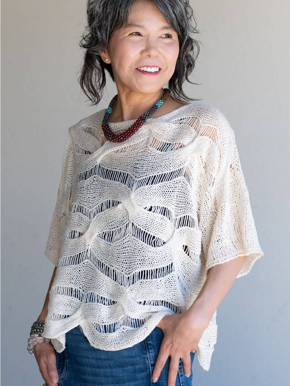 Forest Weave Linen Pullover Knitting Pattern – DanDoh