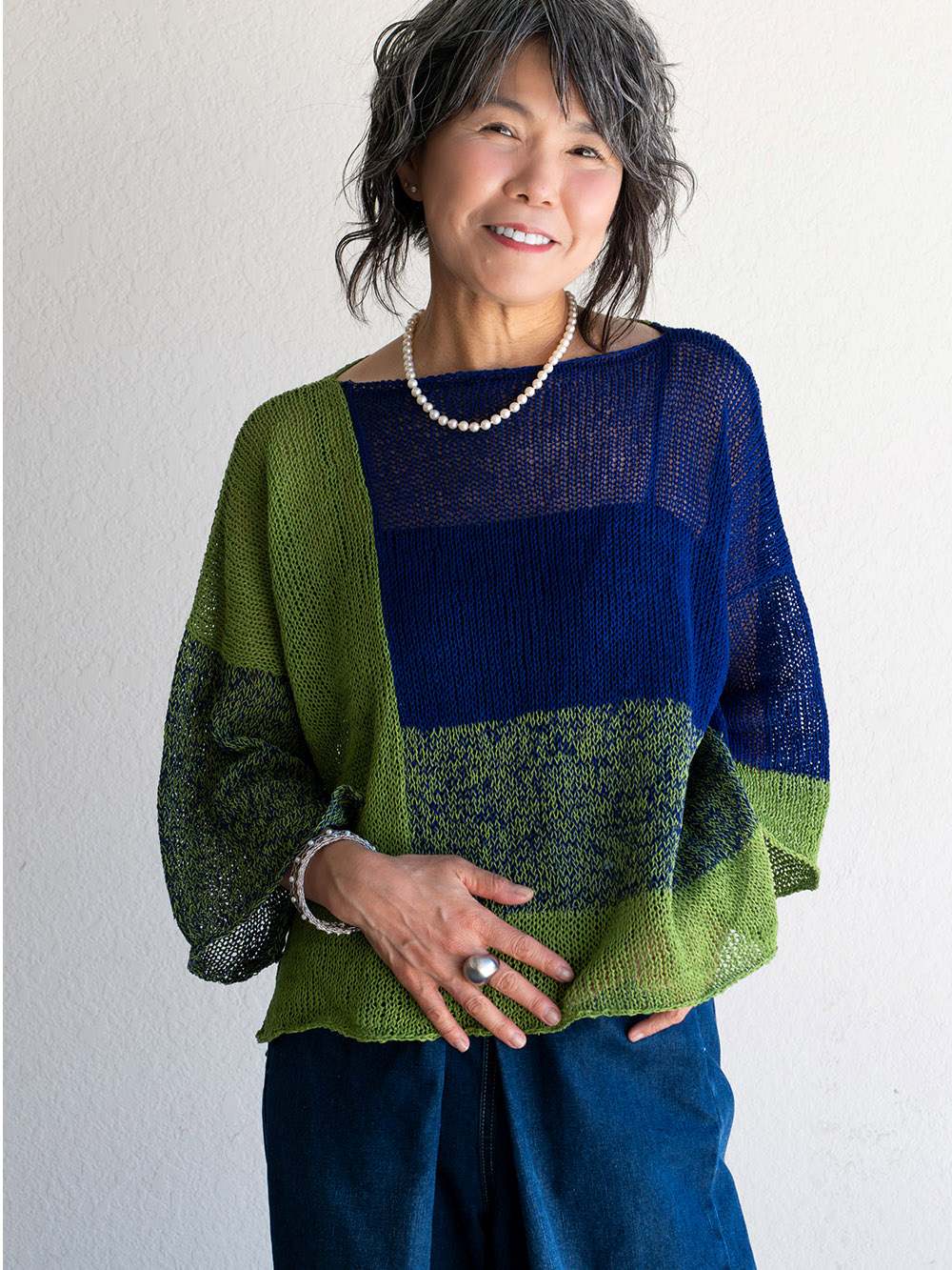 Reflection Colorblock Pullover Knitting Pattern – DanDoh