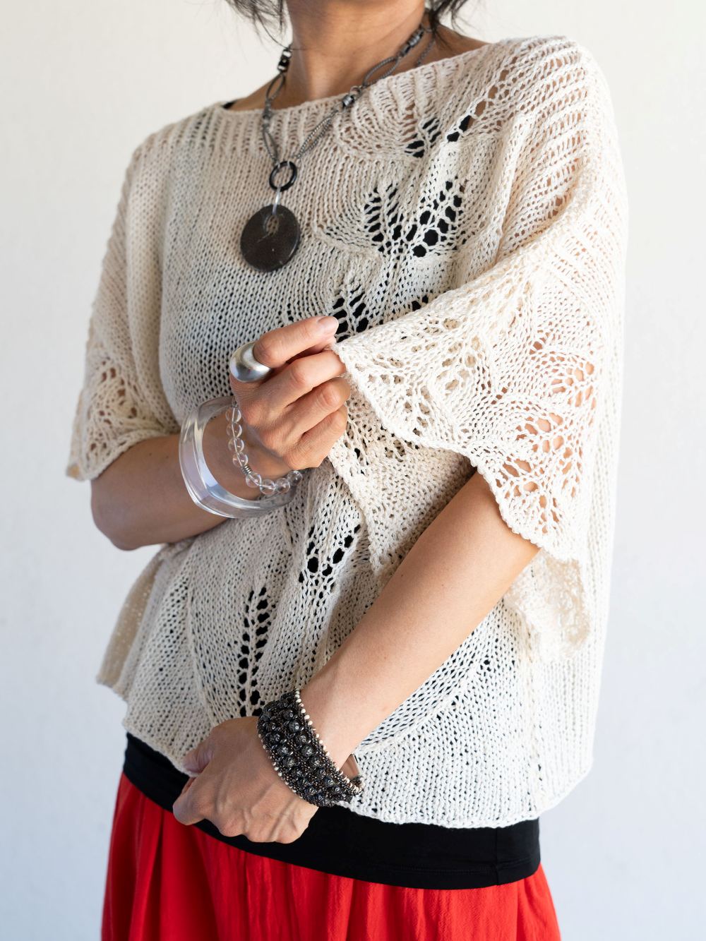 Agave Lace Pullover Knitting Pattern – DanDoh