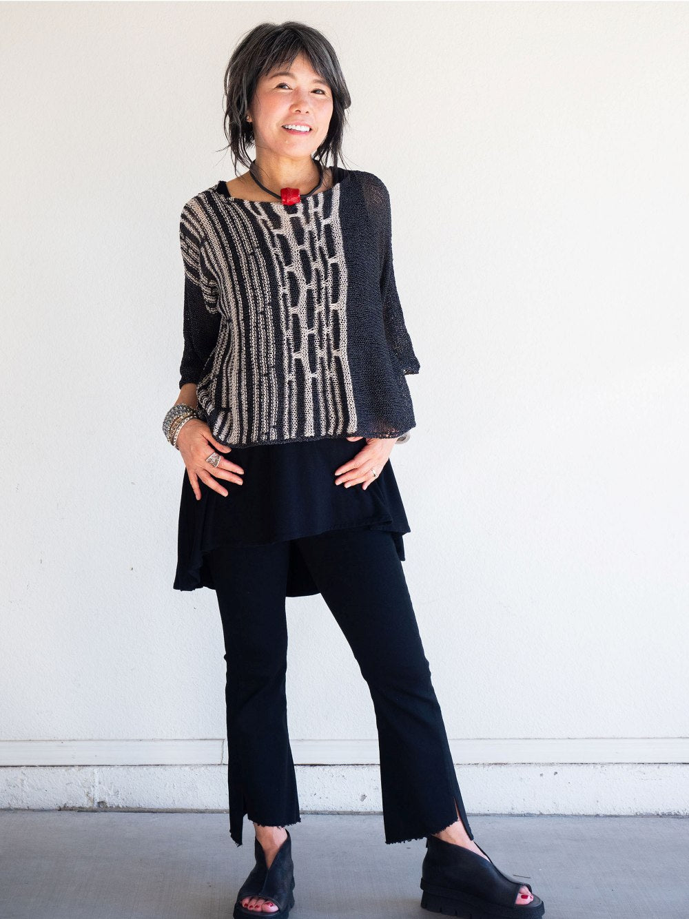 Bamboo Two-Color Pullover Knitting Pattern – DanDoh