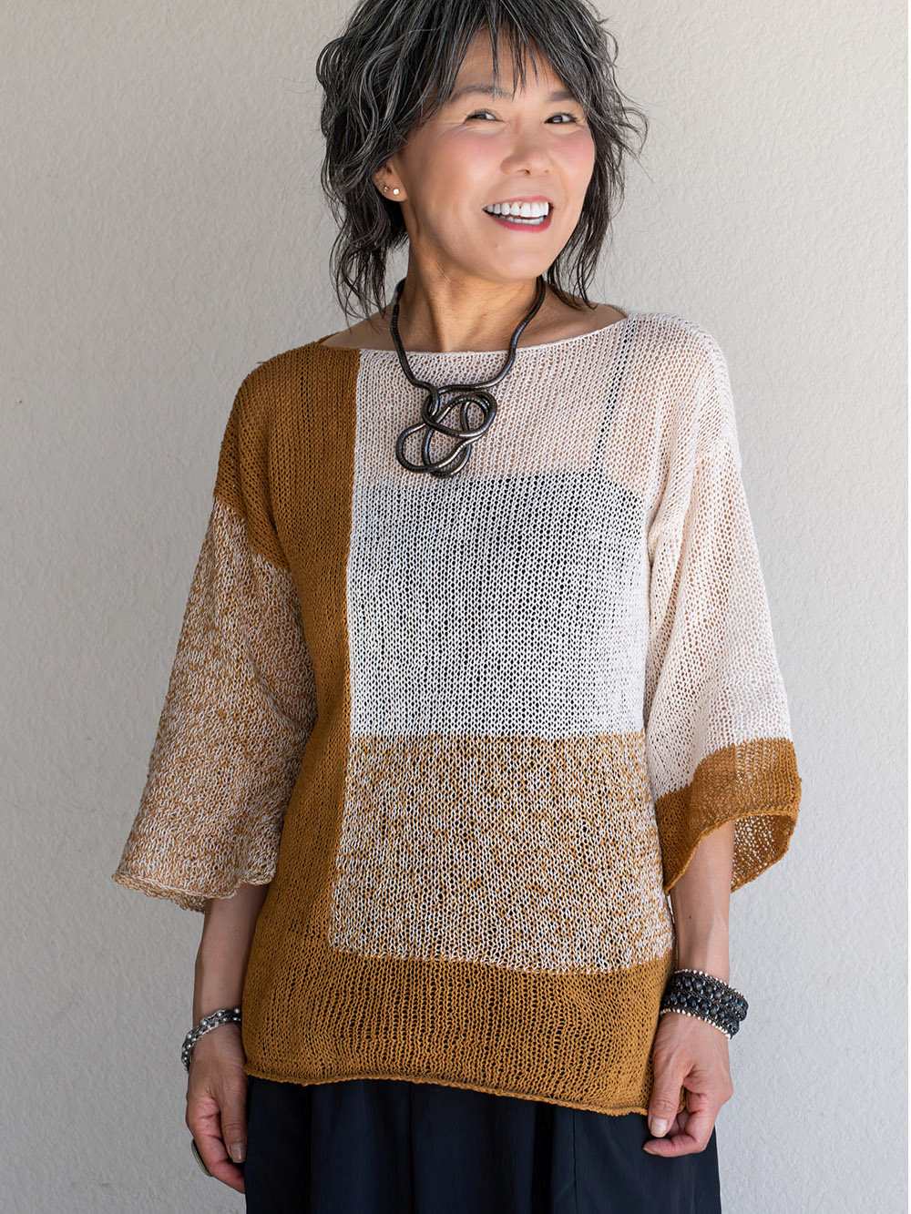 Reflection Colorblock Pullover Knitting Pattern – DanDoh